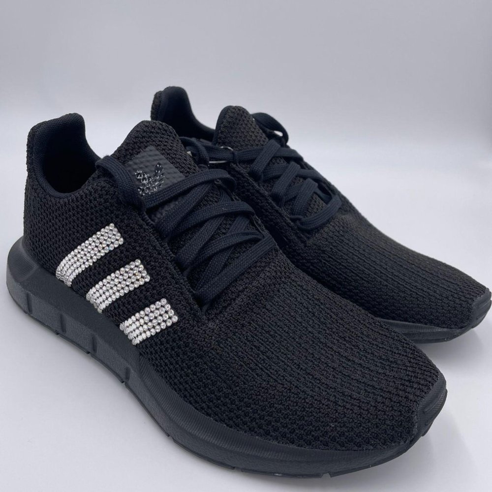 Swarovski Adidas Swift Run Black Womens Shoes - Picture 7 of 10